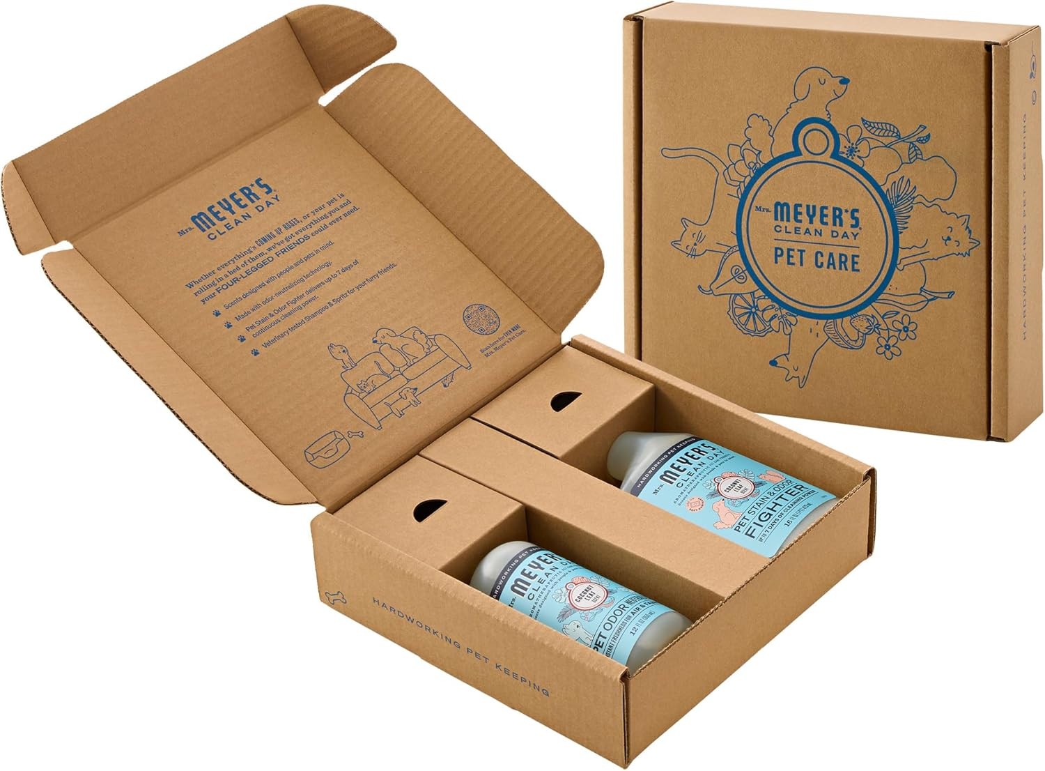 Clean Day Pet Cleaning Kit, Includes Pet Stain & Odor Fighter 28Oz and Odor Neutralizer 28Oz, Coconut Leaf