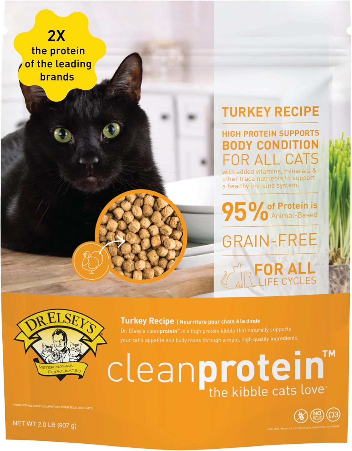Cleanprotein Turkey Cat Kibble 6.6 Lb Bag
