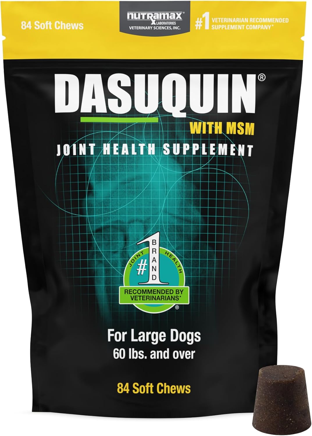 Dasuquin with MSM Soft Chews Large Dog 84 Count, Brown
