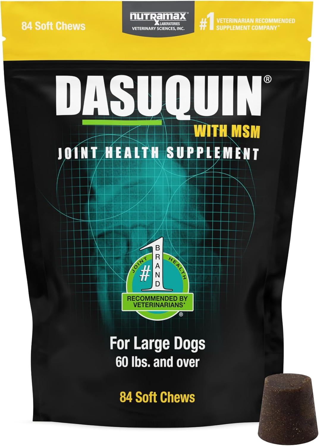 Dasuquin with MSM Soft Chews Large Dog 84 Count, Brown