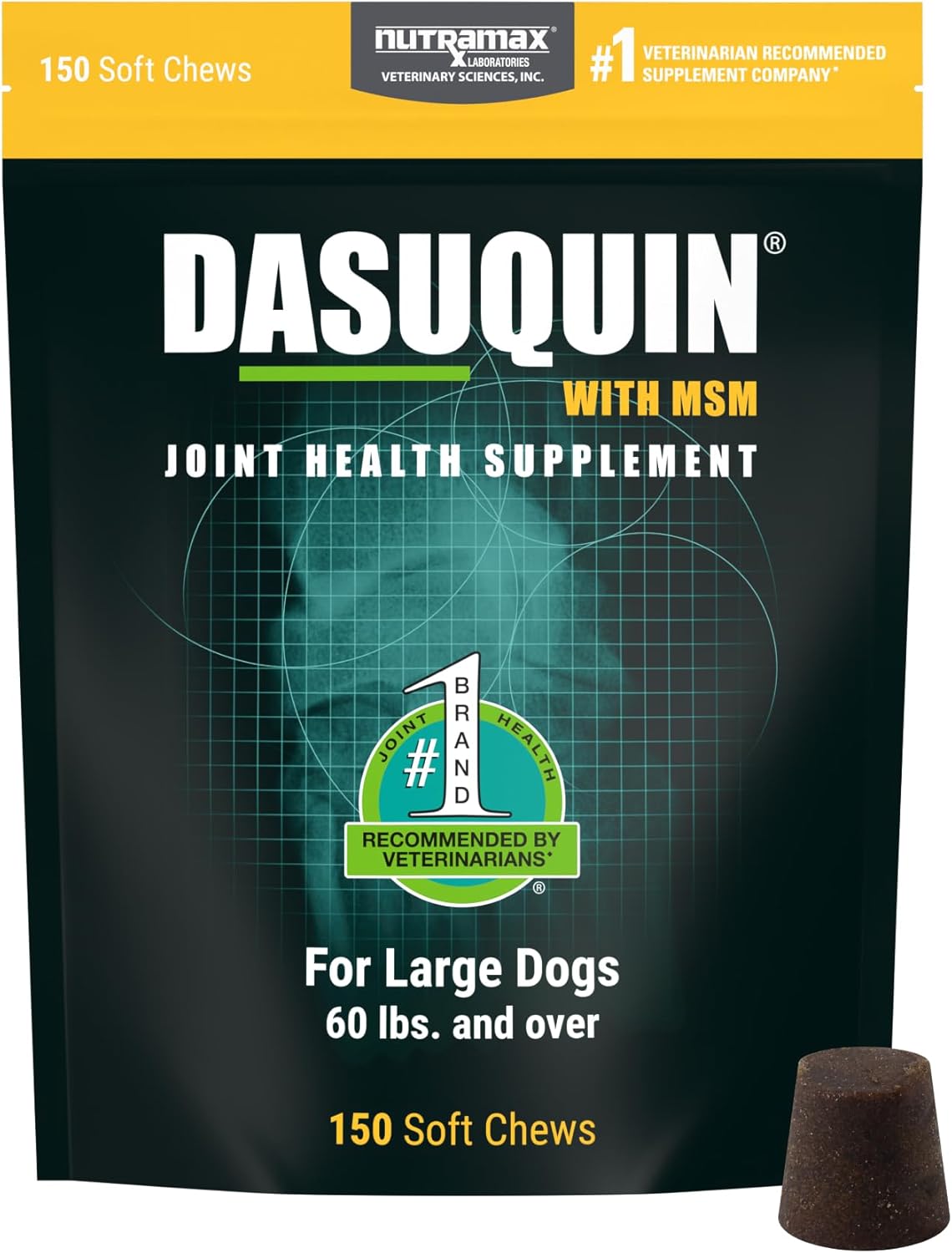 Dasuquin with MSM Soft Chews Large Dog 84 Count, Brown