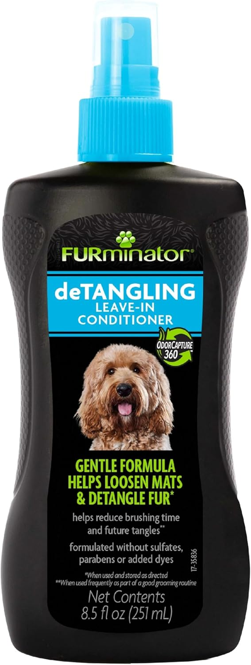 Detangling Leave-In Conditioner Spray, 8.5 Ounces, Lightly Scented, Gentle Ingredients Keep Coat and Skin Moisturized