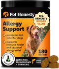 Dog Allergy & Itch Relief - Advanced Itch Supplement with Probiotics for Dogs - Immune Support & Skin Relief for Seasonal Allergies - Natural Itchy Skin & Paw Relief - (Salmon, 90 Ct)