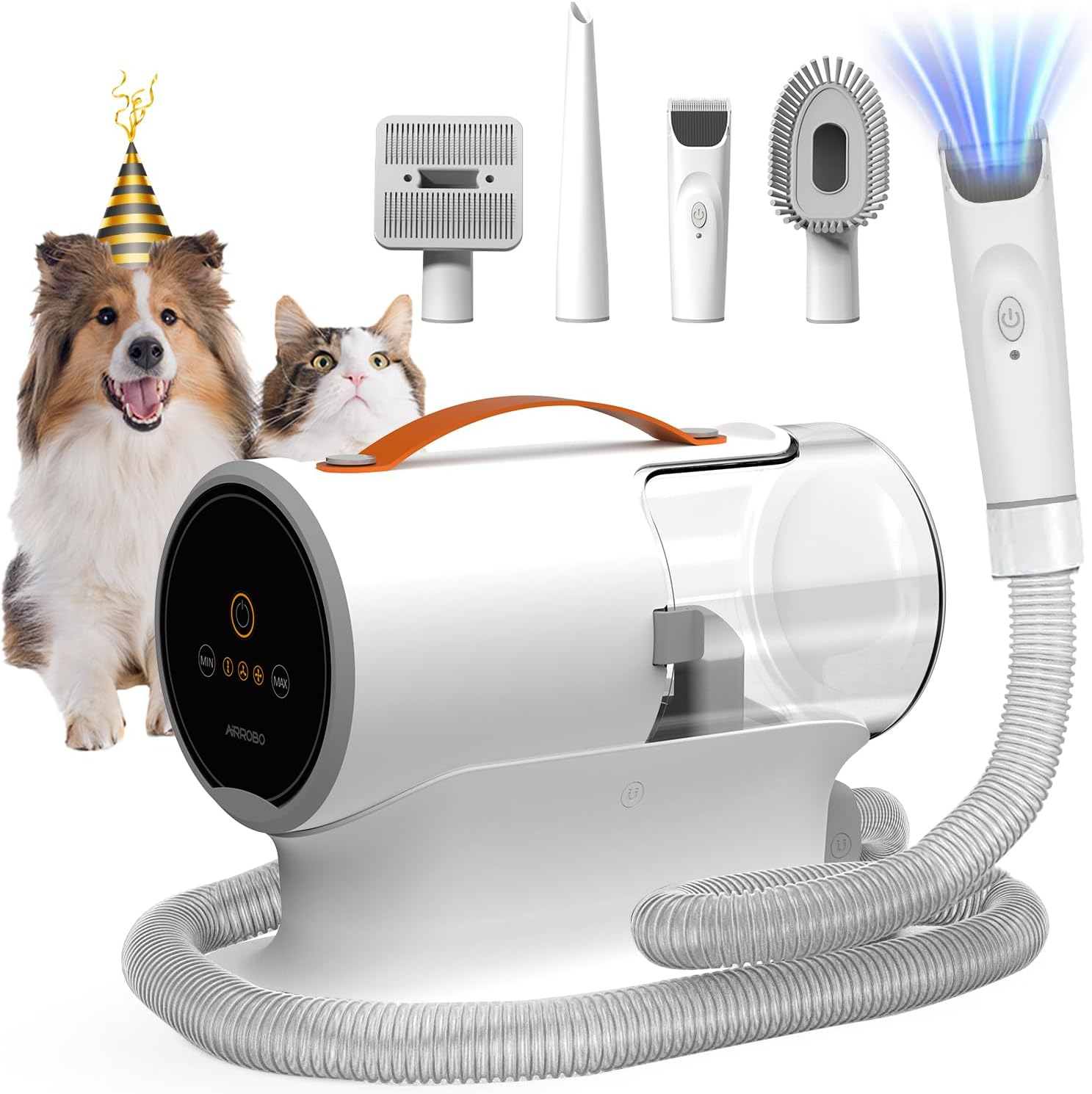 Dog Grooming Vacuum Kit,12000Pa Strong Pet Vacuum for Shedding,Grooming Hai,Quiet,Pg100,2L Large Capacity