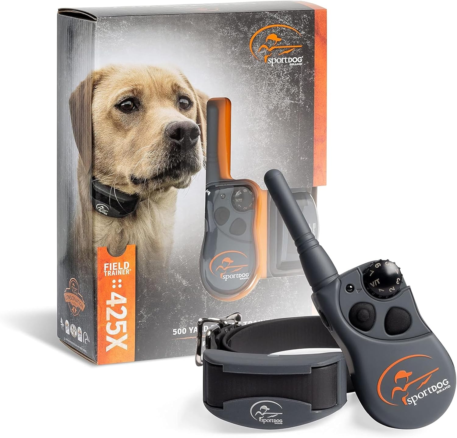 Fieldtrainer 425X - Remote Trainer Designed for Off-Leash Control & Training - 500-Yard Range - Waterproof - Quick Charge-Collar with 21 Levels of Static, Tone, & Vibration
