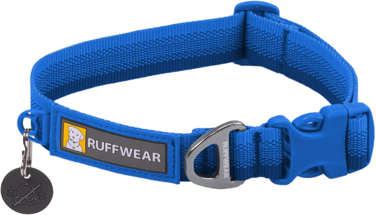 , Front Range Dog Collar, Adjustable Tubelok Webbing, Lightweight, Side Release Buckle, Aluminum V-Ring, Durable for Everyday Use, Blue Pool, 20"-26"