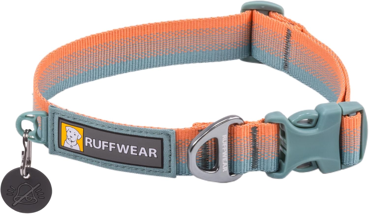, Front Range Dog Collar, Adjustable Tubelok Webbing, Lightweight, Side Release Buckle, Aluminum V-Ring, Durable for Everyday Use, Spring Fade, 20"-26"