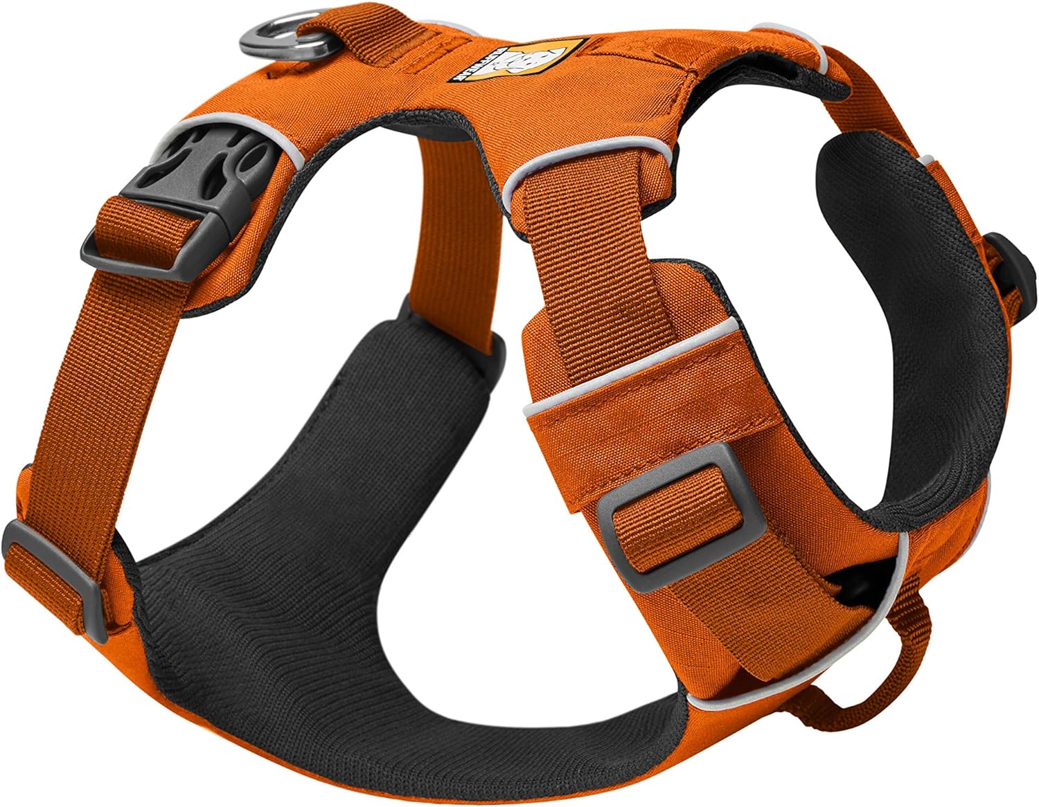 , Front Range Dog Harness, Reflective Soft Padded Everyday Harness with Dual Leash Clips, Adjustable and Lightweight Fit for Training or Walking for All Dogs, Basalt Gray, Medium