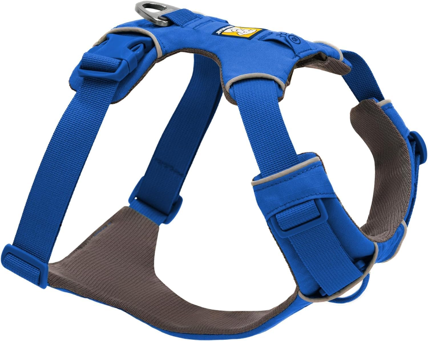 , Front Range Dog Harness, Reflective Soft Padded Everyday Harness with Dual Leash Clips, Adjustable and Lightweight Fit for Training or Walking for All Dogs, Blue Pool, Large/X-Large
