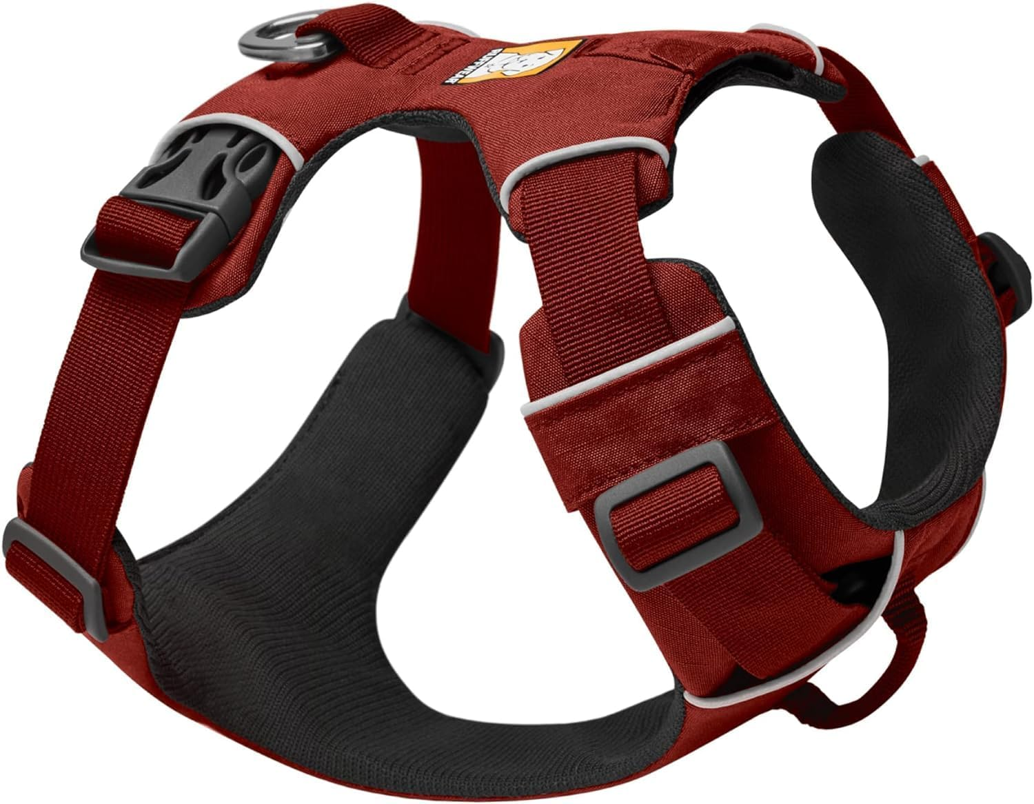 , Front Range Dog Harness, Reflective Soft Padded Everyday Harness with Dual Leash Clips, Adjustable and Lightweight Fit for Training or Walking for All Dogs, Red Clay, Small