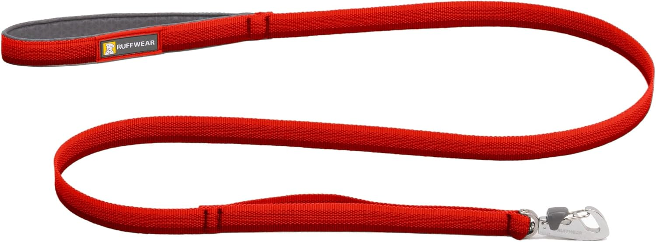 , Front Range Dog Leash, 5 Ft Lead with Padded Handle for Everyday Walking, Red Canyon