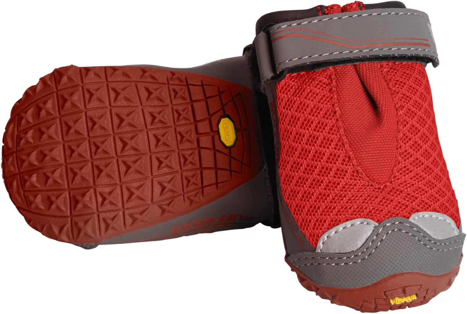 , Grip Trex Dog Shoes, Non-Slip Boots for Hot Pavement & Snow, Weatherproof Paw Protection with Breathable Mesh, Rugged Sole for Hiking, Red Sumac, 3.25"