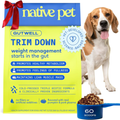 Gutwell Trim down - Weight Management Dog Food Topper - Dog Weight Loss Supplement Promotes Feeling of Fullness, Healthy Metabolism & Lean Muscle with Triple-Biotic Blend & L-Carnitine - 60 Scoops