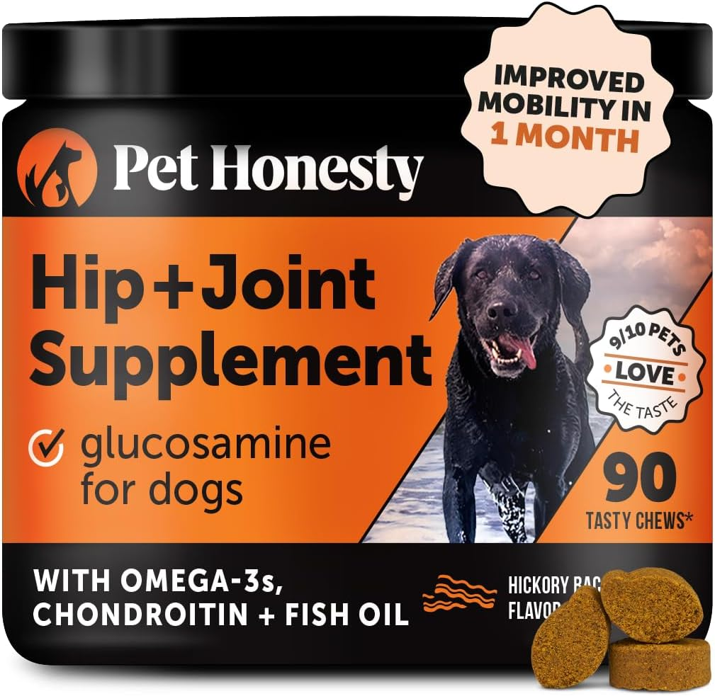 Hip & Joint Health - Soft Chews for Dogs, Joint Supplement with Glucosamine Chondroitin, MSM, Turmeric, Joint Support + Mobility, May Reduce Occasional Discomfort (Bacon 90 Count)