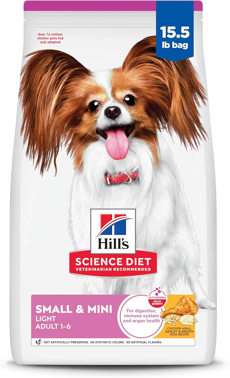 Light , Adult 1-6, Small & Mini Breeds Weight Management Support, Dry Dog Food, Chicken & Barley, 15.5 Lb Bag