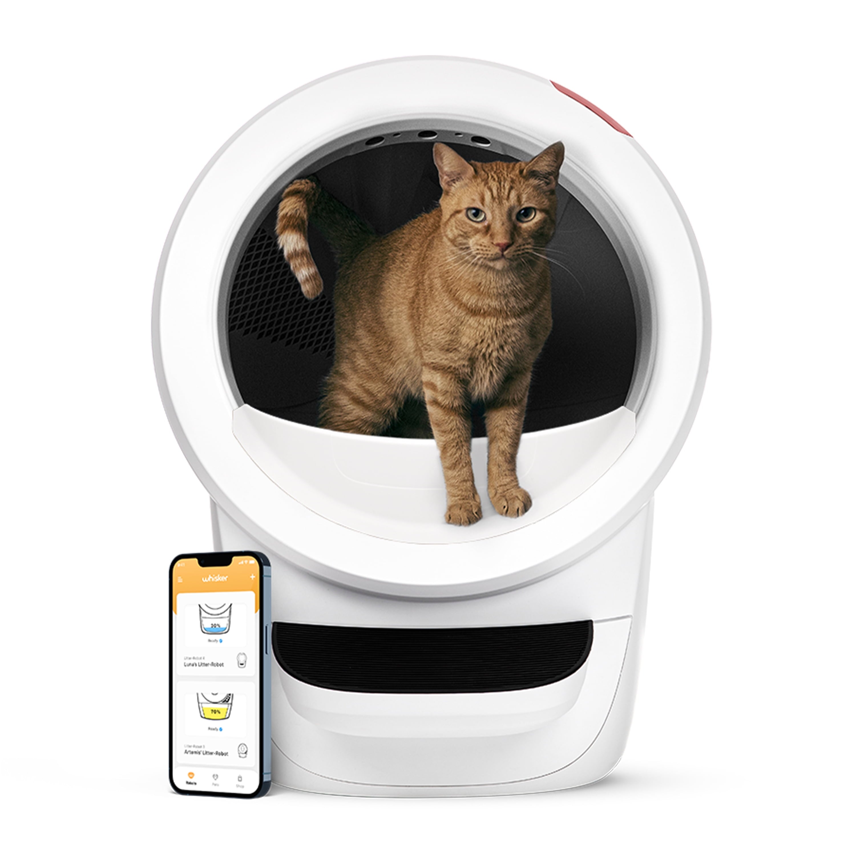 Litter-Robot 4 Automatic Self-Cleaning Cat Litter Box with Step, Black