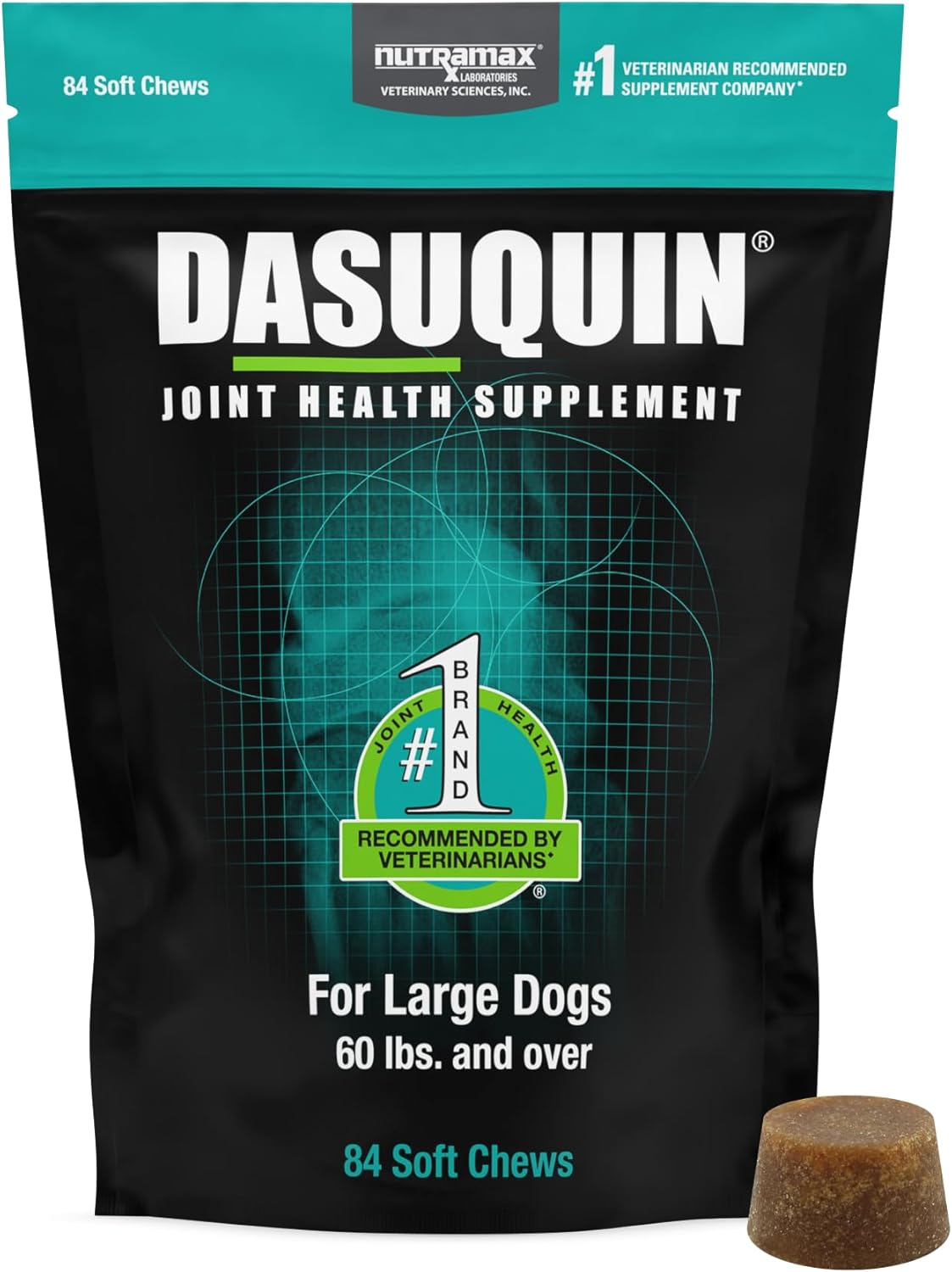 Nutramax Dasuquin for Small to Medium Dogs, Joint Health Supplement, Contains Glucosamine for Dogs, plus Chondroitin, ASU and More, Supports Healthy Joints, Soft Chews, 84 Count