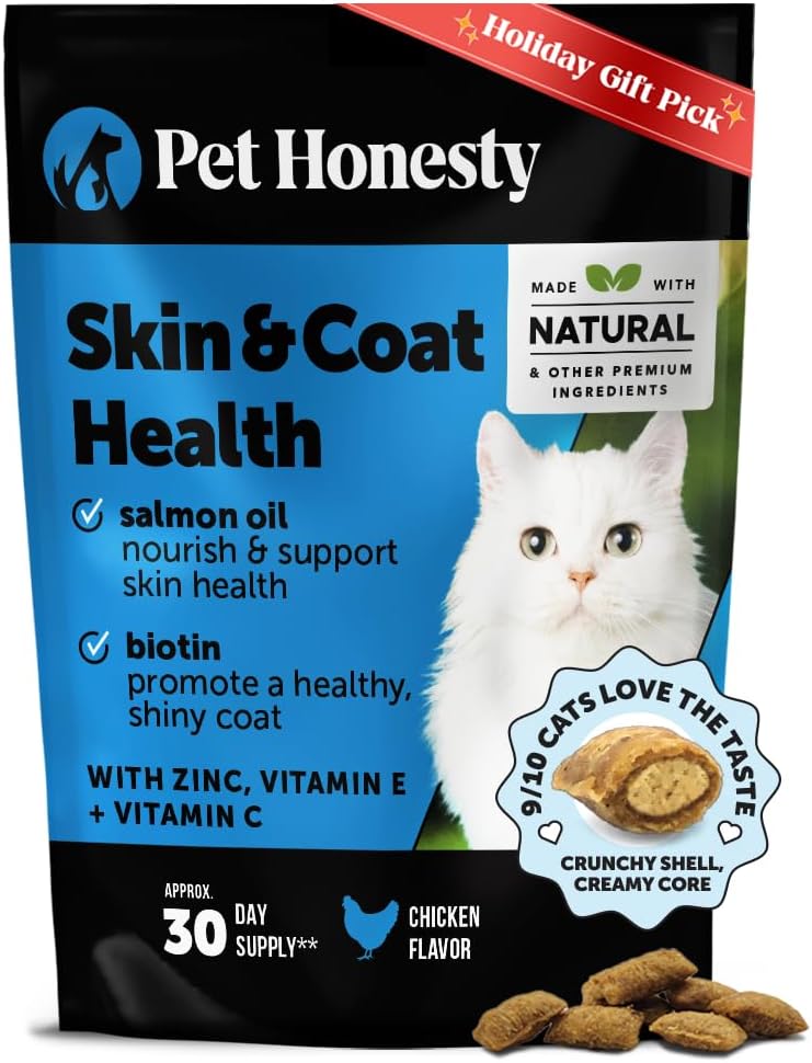 Omega 3 Fish Oil Supplement for Dogs & Cats (32Oz), Wild Caught Omega 3 Fish Oil for Skin and Coat Health, Supports Shedding, Skin & Coat, Immunity, Joint, Brain & Heart, EPA + DHA