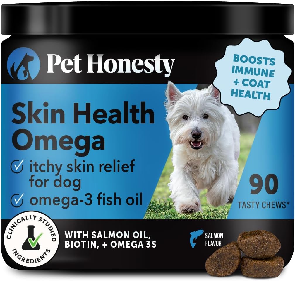 Omega 3 Fish Oil Supplement for Dogs & Cats (32Oz), Wild Caught Omega 3 Fish Oil for Skin and Coat Health, Supports Shedding, Skin & Coat, Immunity, Joint, Brain & Heart, EPA + DHA