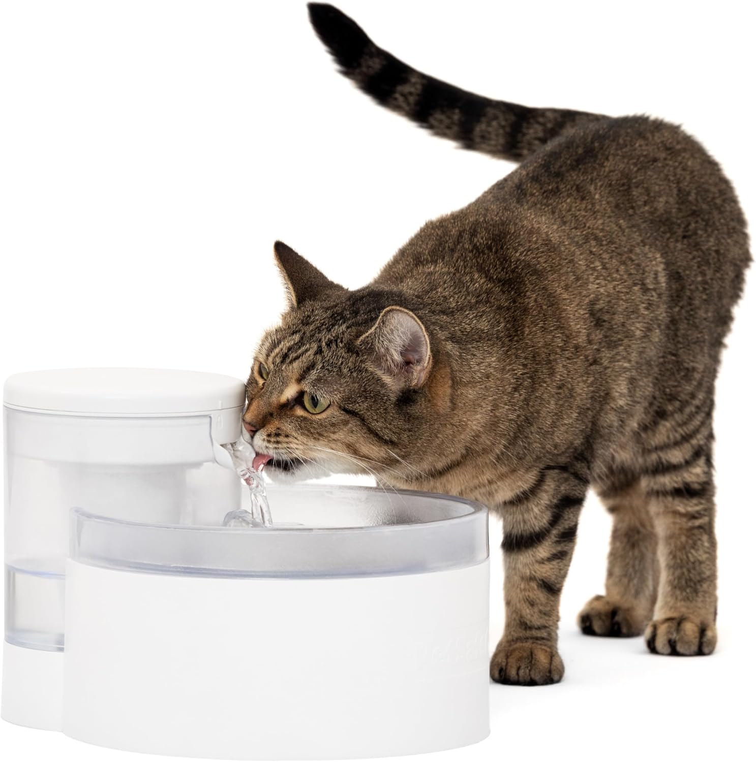 Outlast Pet Fountain - Encourages Healthy Hydration - Pump-Free Design with Hydrospin Technology - Automatic Pet Water Bowl - Dishwasher-Safe - Long-Lasting - 128 Oz