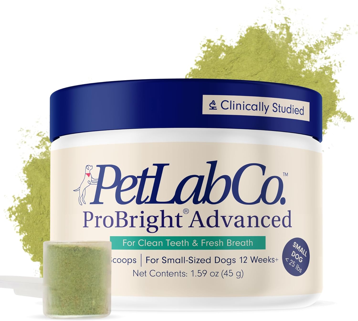 Probright Advanced Dental Powder - Dog Breath Freshener - Teeth Cleaning Made Easy – Targets Tartar & Bad Breath - Packaging May Vary - Formulated for Medium Size Dogs