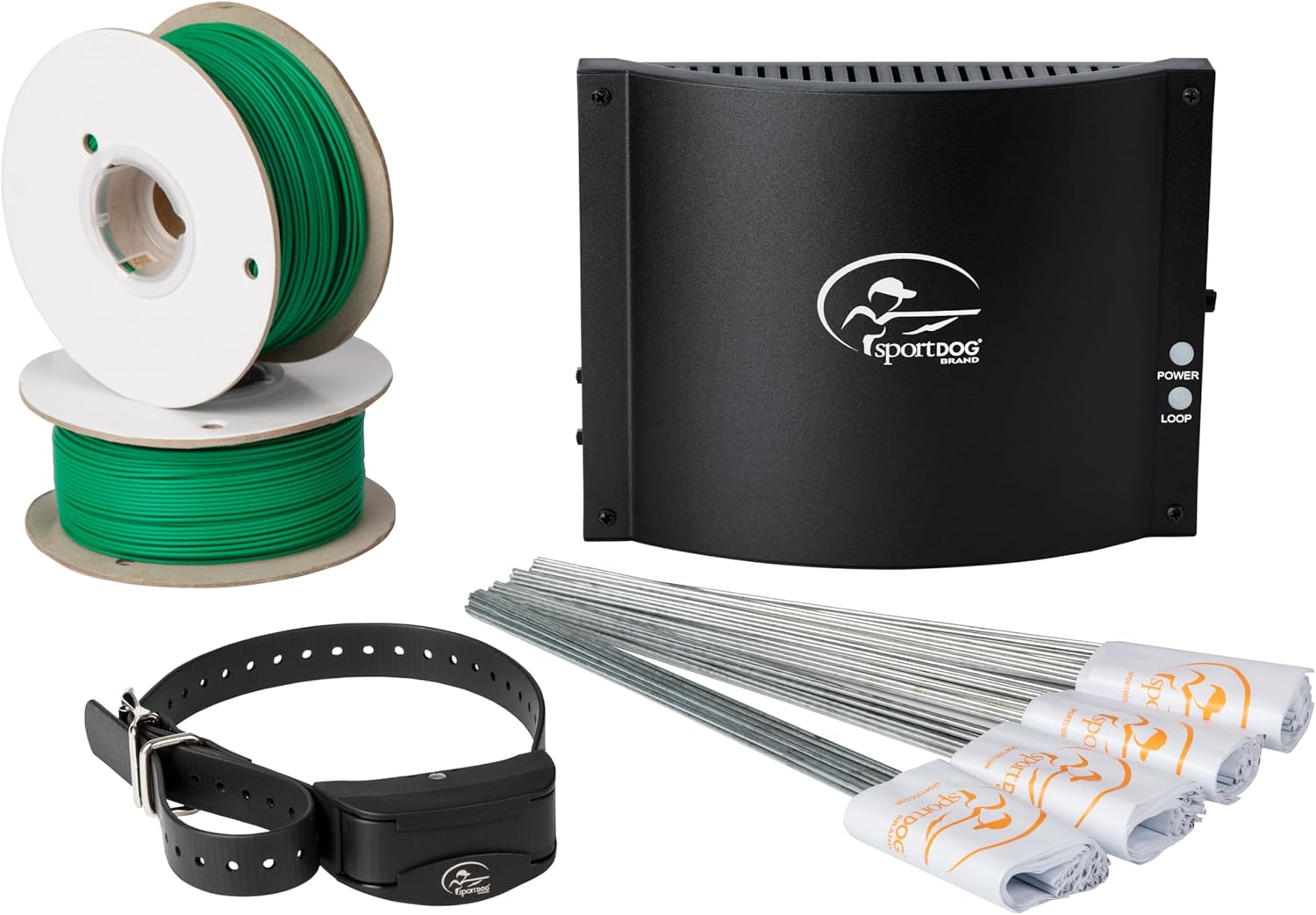 Rechargeable In-Ground Fence System - Creates Secure Play Area - Electric Fence for Dogs - Waterproof Collar - Long-Lasting System - Expandable Design