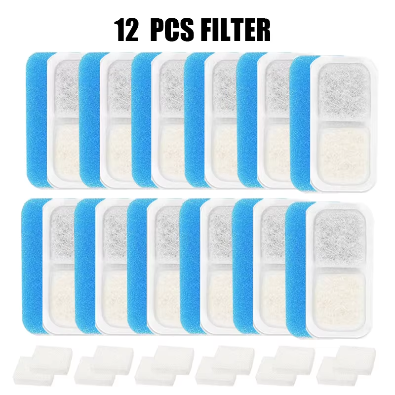 Replacement Activated Carbon Filter Cat Dog Drinking Fountain Replaced Filters for Pet Water Fountain Dispenser Accessorie