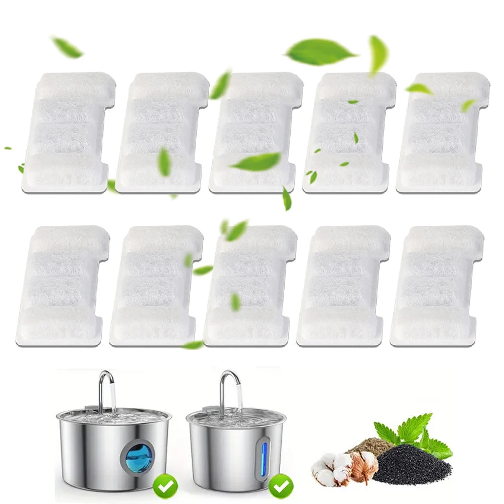 Cat Water Dispenser Filter Element Replacement Filters for Cat Dog Water Fountain Activated Carbon Replaced Filters Accessories