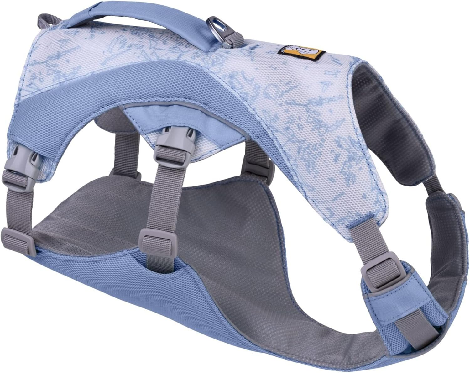 , Swamp Cooler Dog Harness, Lightweight with Evaporative Cooling for Hot Weather, Heliotrope Purple, Medium