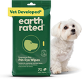 Vet-Developed Pet Eye Wipes, Hypoallergenic Cleaner for Dogs & Cats Eyes to Remove Dirt & Discharge, Fragrance Free, 70 Count