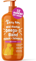 Wild Alaskan Omega-3 Blend Pollock + Salmon Oil for Dogs and Cats- Skin and Coat Support, Omega 3 Supplement for Pets, 32Oz