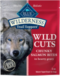 Wilderness Trail Toppers Wild Cuts Natural High-Protein Dog Wet Food, Salmon Bites in Hearty Gravy, 3-Oz Pouch, 24 Count