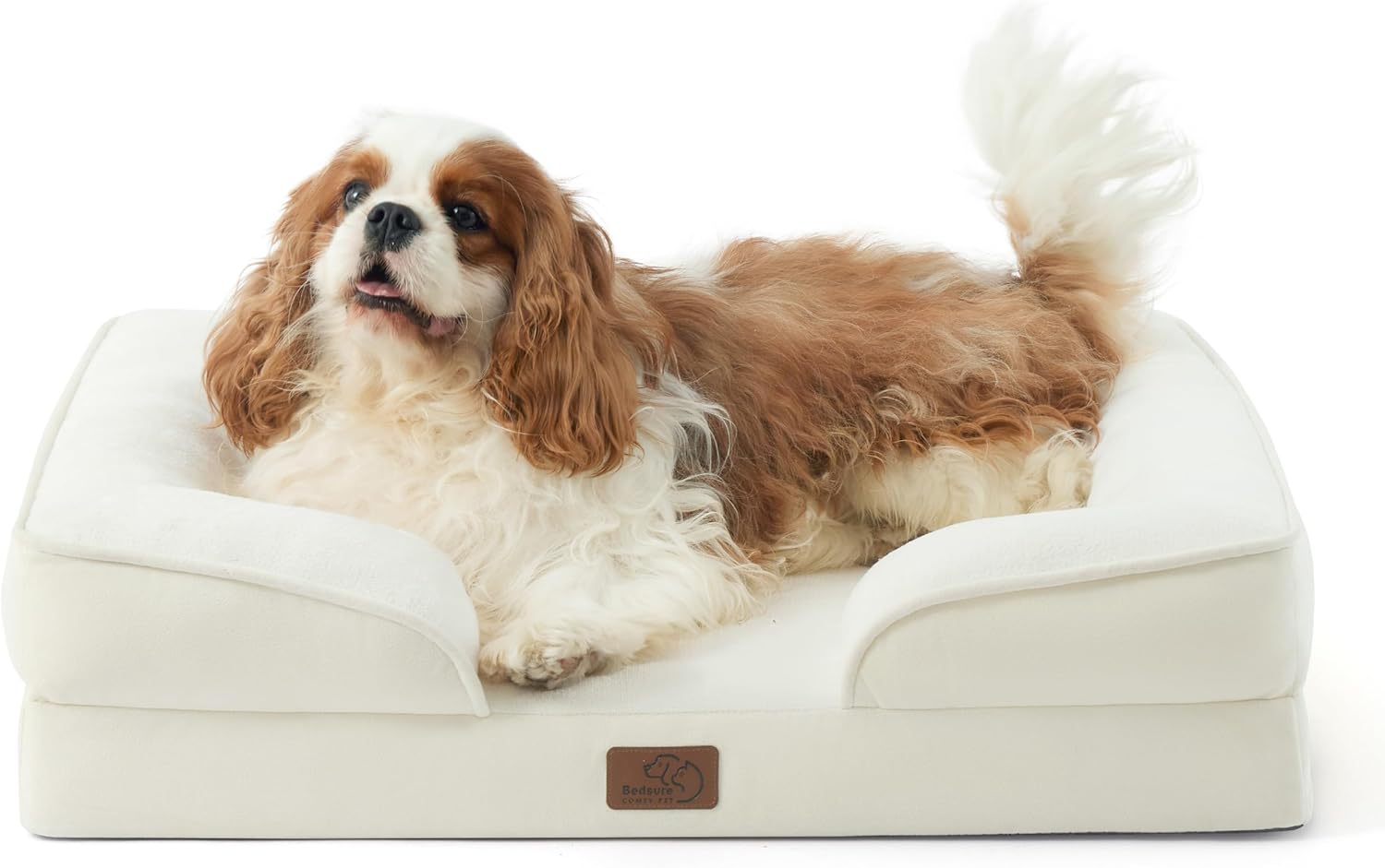 XL Orthopedic Dog Bed for Extra Large Dogs - Washable Xlarge Dog Cat Bed Waterproof, Comfort Dogs Couch Sofa with Washable Removable Cover, Pet Bed with Nonskid Bottom, Ivory, 42"
