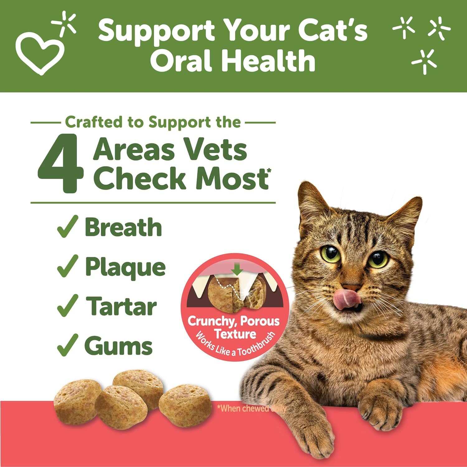 Wellness Cat Dental Treats, Natural Chews, Chicken and Salmon Flavor, (4.5 Ounce Bag) (Pack of 2)