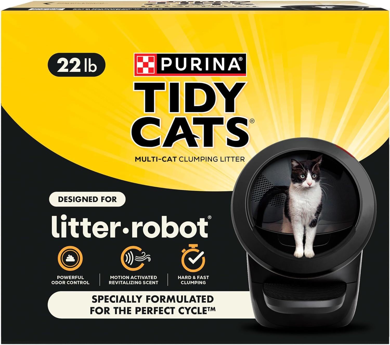 Purina  Cat Litter for Litter-Robot Clumping Cat Litter Odor Control Formula - 22 Lb. Box