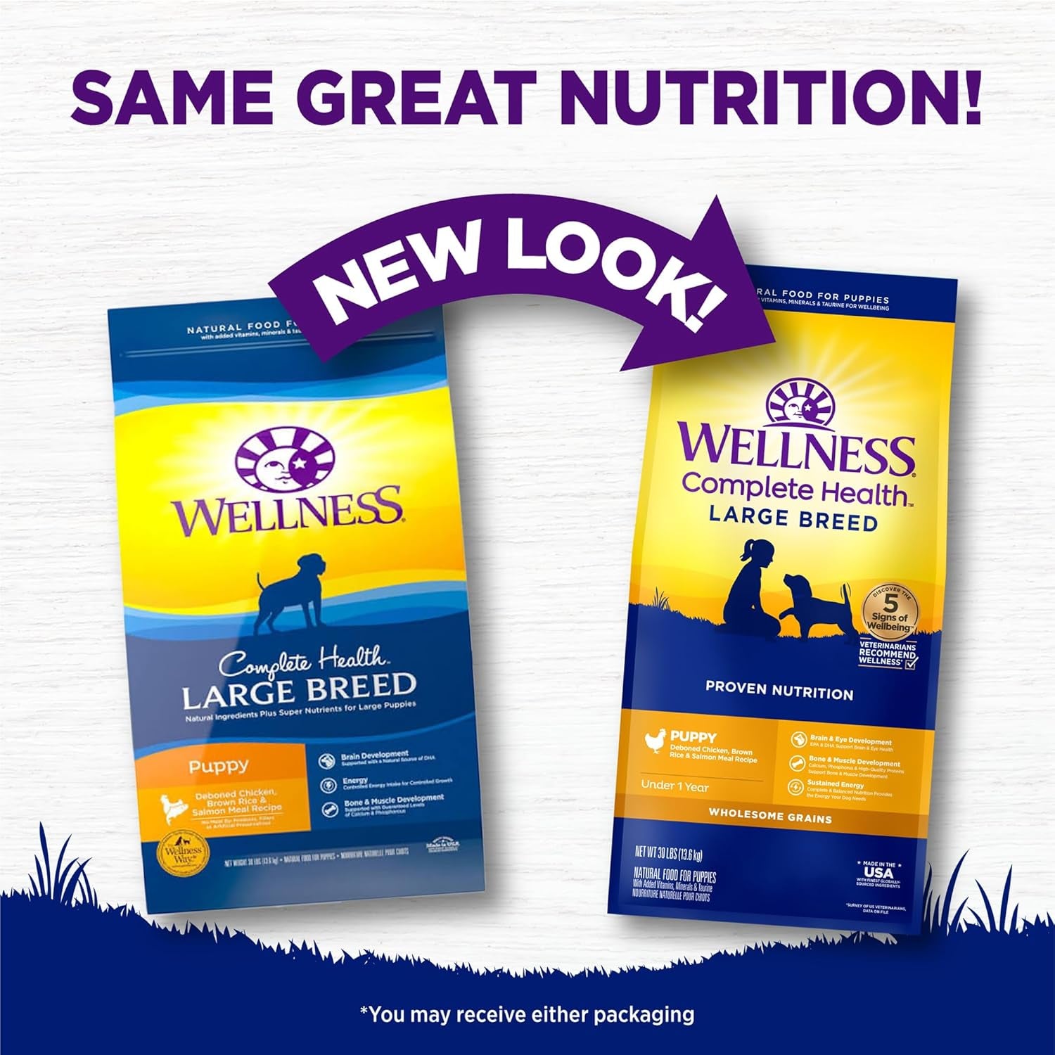 Natural Pet Food Complete Health Natural Dry Large Breed Puppy Food, Chicken, Salmon & Rice, 30-Pound Bag