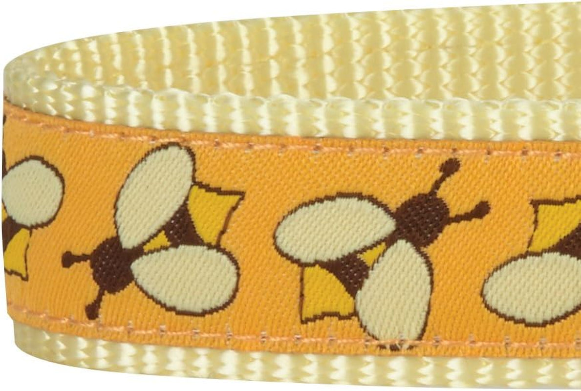 Essentials 10 Patterns Statement Busy Bees Designer Adjustable Dog Collar, Medium, Neck 14.5"-20"