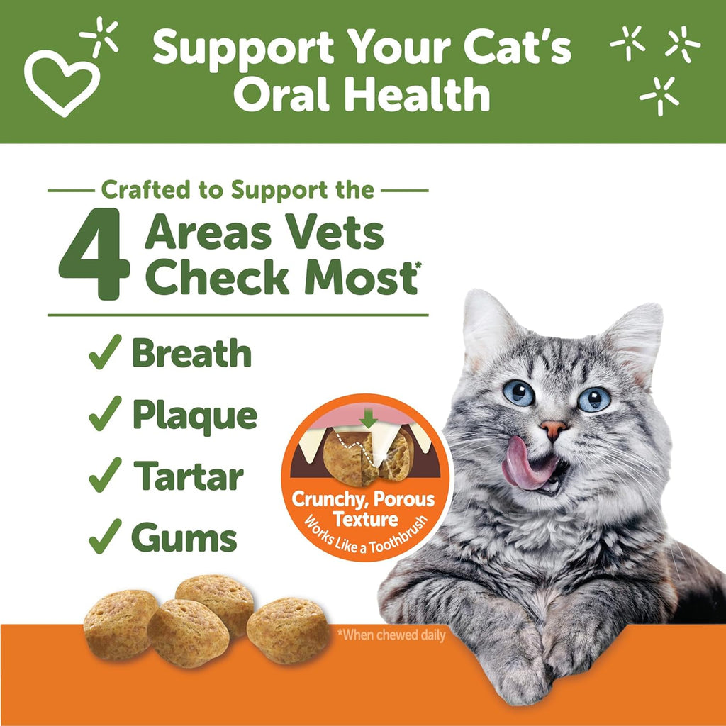 Wellness Cat Dental Treats, Natural Chews, Chicken Flavor, (4.5 Ounce Bag) (Pack of 2)