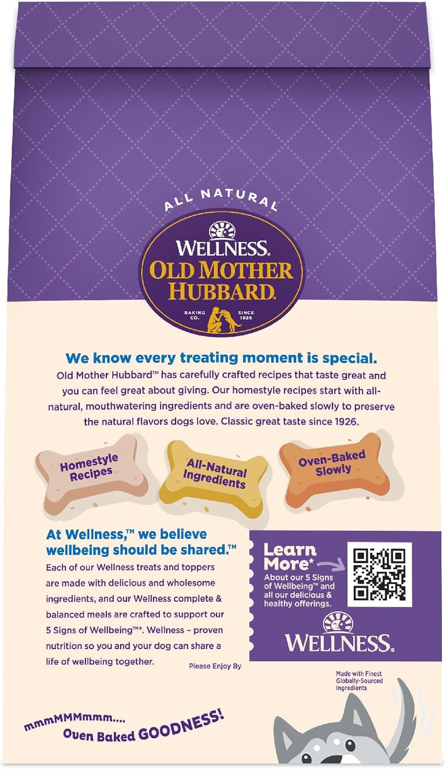 Wellness Original Mix Dog Biscuits, Natural, Training Treats, Four Flavors, Small Size, (20 Ounce Bag)