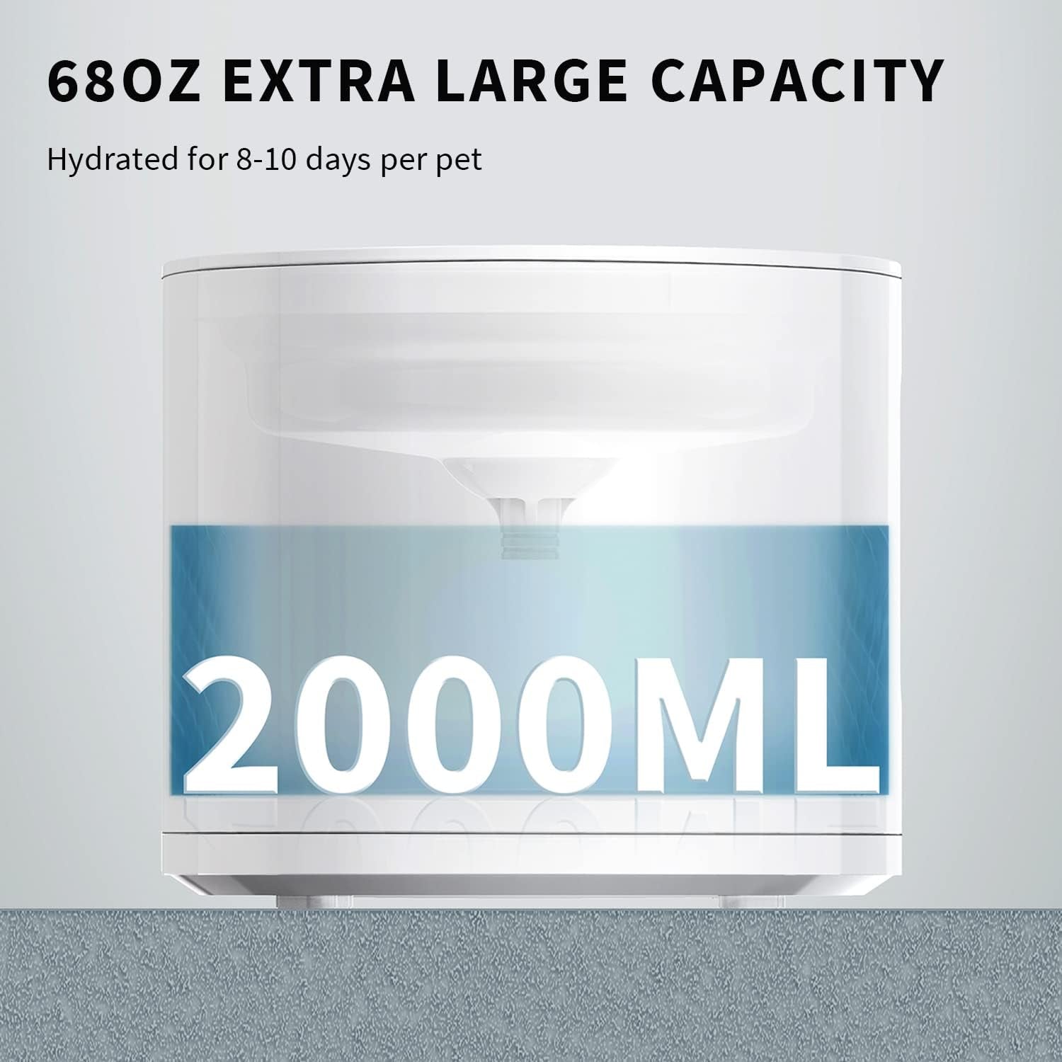 EVERSWEET Solo 2 Cat Water Fountain with Pump, Ultra Quiet 70Oz/2L Pet Water Fountain for Cats and Dogs Inside, 3 Working Modes, Visualization Window, (App Control)