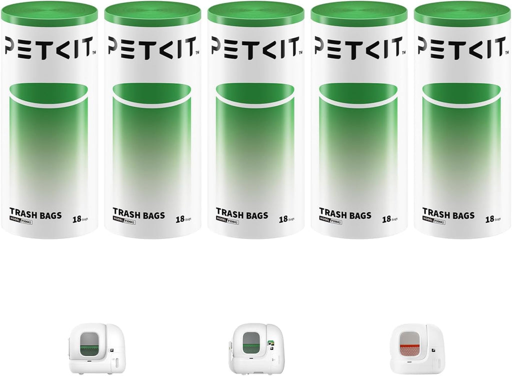 Replacement Trash Bag Waste Bag for Puramax 2/PUROBOT Max Pro Automatic Cat Litter Box-5 Rolls (5 Roll(90 Count))