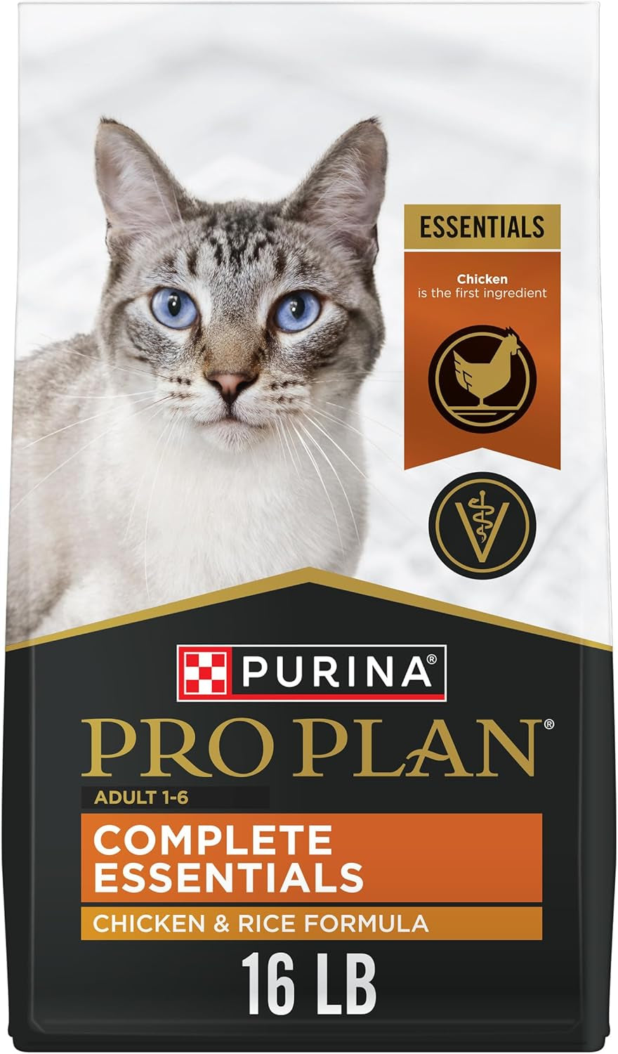 High Protein Cat Food with Probiotics for Cats, Chicken and Rice Formula - 16 Lb. Bag