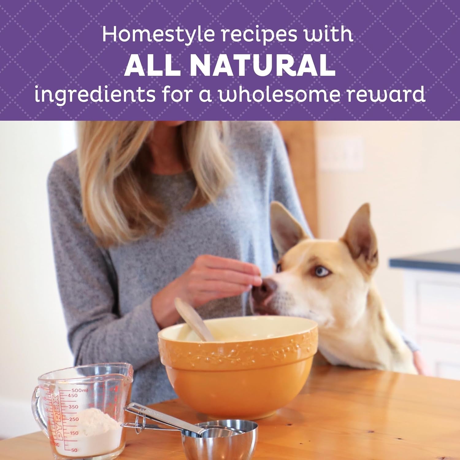 Wellness Wholesome Indulgences Dog Biscuits, Natural, Dog Treats, Bacon, Oats, & Maple Flavor, (10 Ounce Bag)