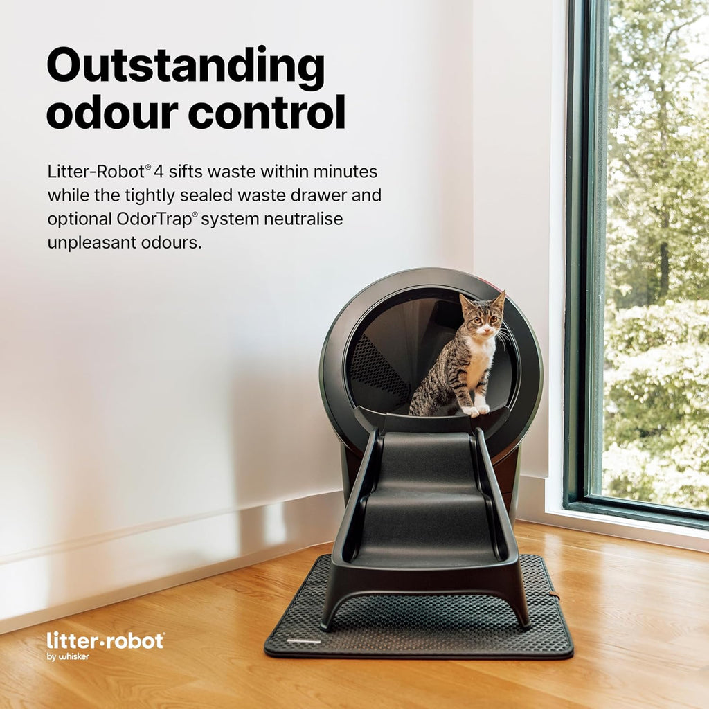 Litter-Robot 4 Ramp by , Black - Cat Ramp for Litter Box, Custom Fit for Litter-Robot 4, Non-Slip Rubber Feet, Suitable for Small & Elderly Cats, Made in USA