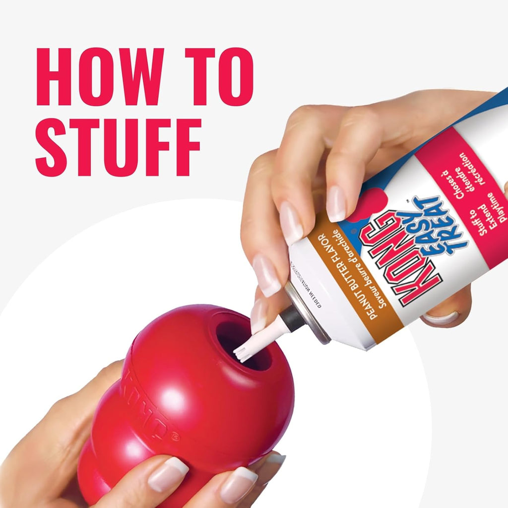 Classic Stuffable Dog Toy - Fetch & Chew Toy for Dogs - Treat-Filling Capabilities & Erratic Bounce for Extended Play Time - Durable Natural Rubber Material - for Large Dogs