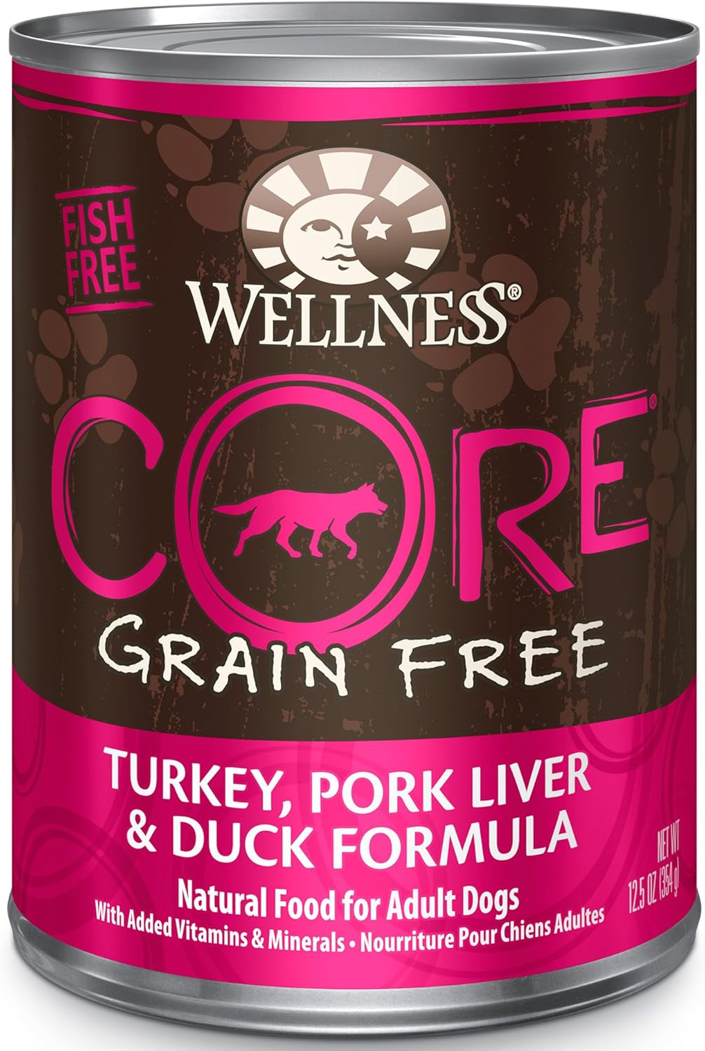 CORE Natural Wet Grain Free Canned Dog Food, Turkey, Pork & Duck, 12.5-Ounce Can (Pack of 12)