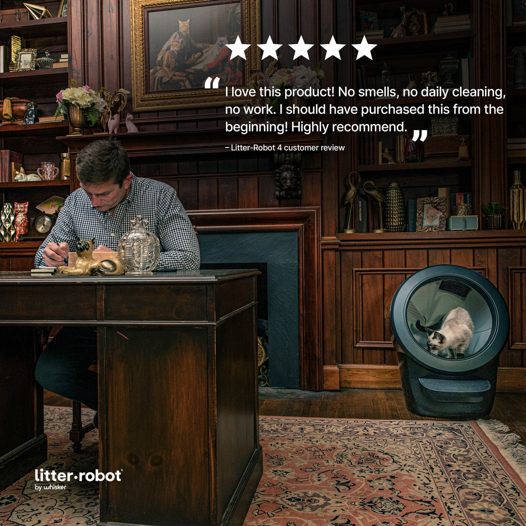 Litter-Robot 4 Automatic Self-Cleaning Cat Litter Box with Step, Black