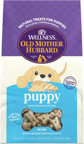Wellness Puppy Dog Biscuits, Natural, Training Treats for Puppies, Oatmeal & Chicken Flavor, Mini Size, (20 Ounce Bag)