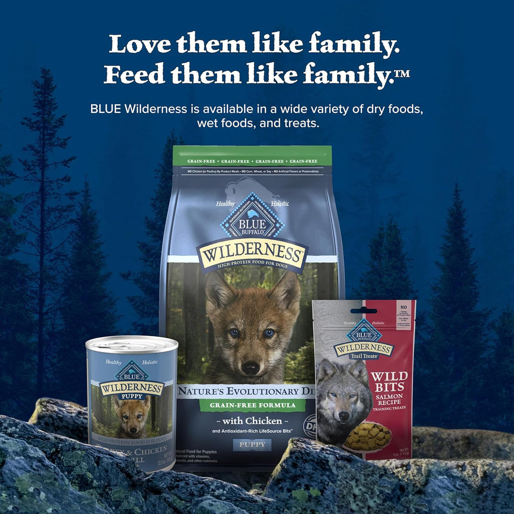 Wilderness Puppy High-Protein Dry Dog Food with Real Chicken, Grain-Free, Made in the USA with Natural Ingredients, Chicken, 13-Lb. Bag