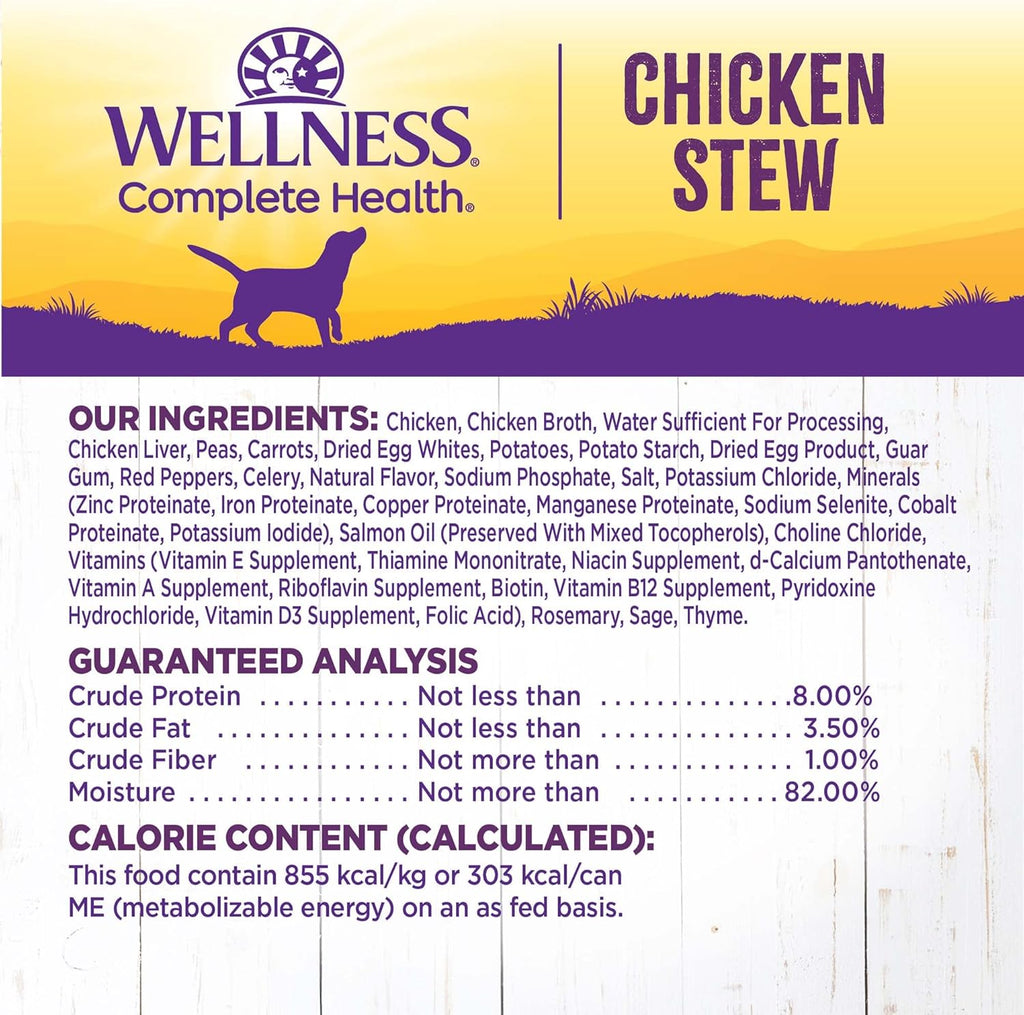 Complete Health Thick & Chunky Natural Grain Free Canned Wet Dog Food, Chicken Stew, 12.5-Ounce Can (Pack of 12)
